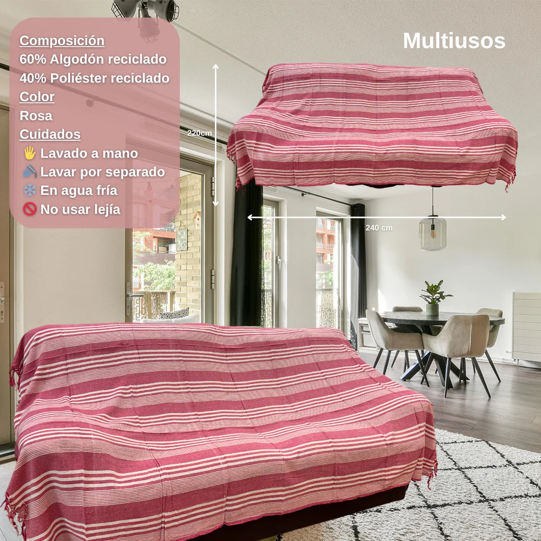 Tapiz Mandala de Tela 220x240cm