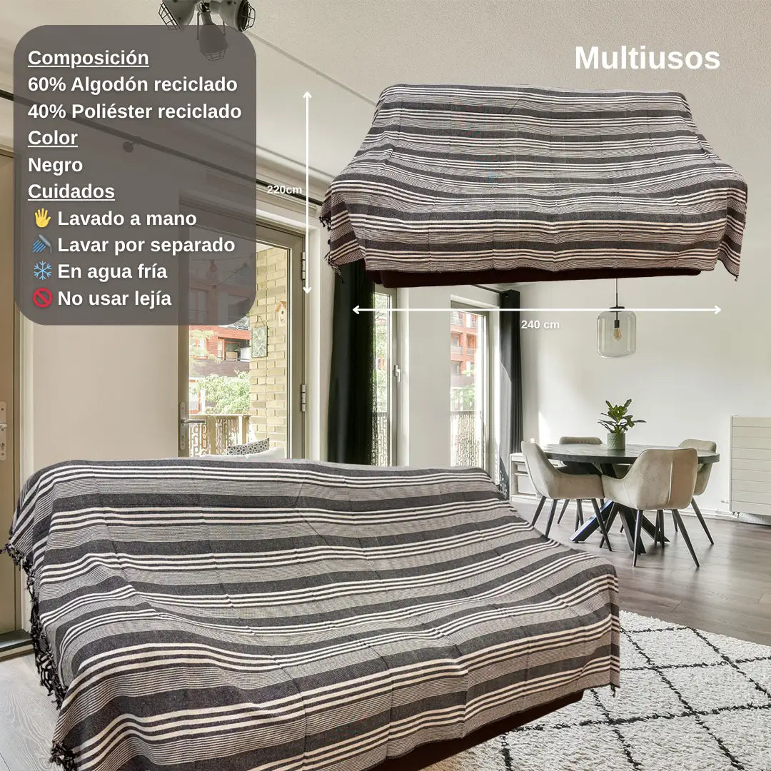 Tapiz Mandala de Tela 220x240cm