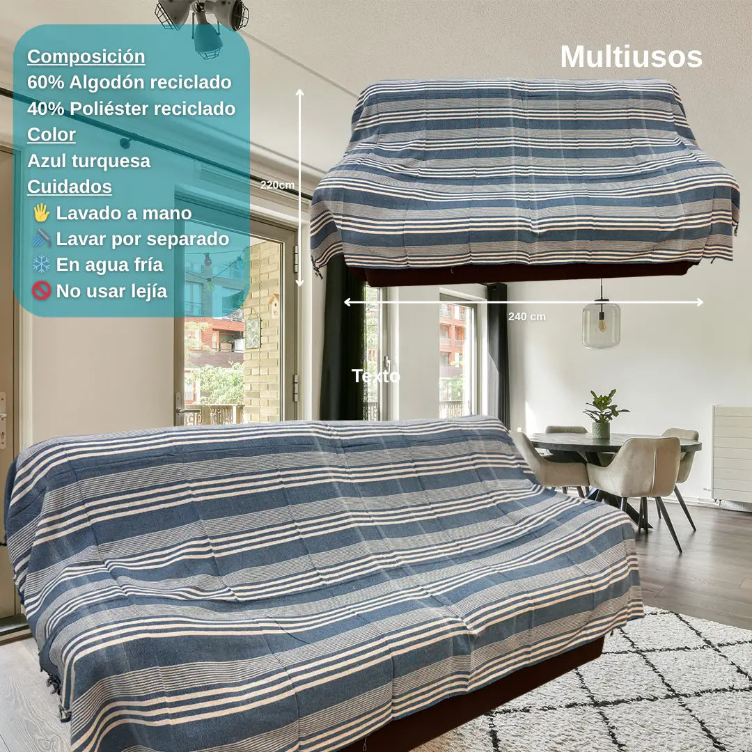 Tapiz Mandala de Tela 220x240cm