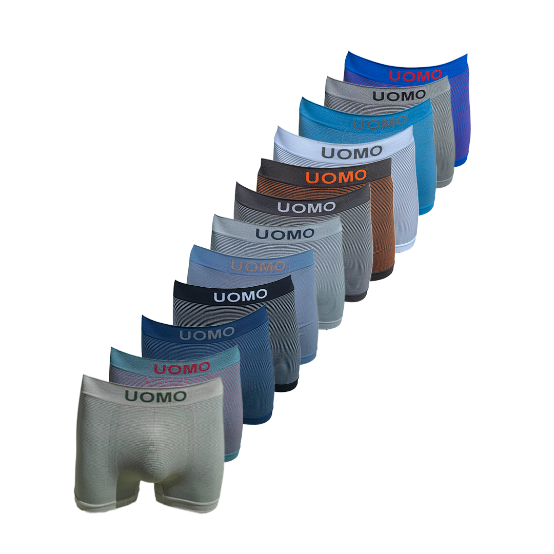 Pack de 12 Bóxers Licra Rayas